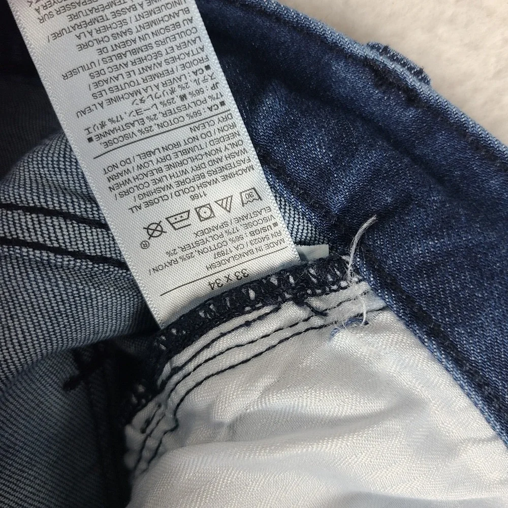 Banana‎ Republic Travel Jeans Mens 33x34 Blue Athletic Fit Dark Wash Denim